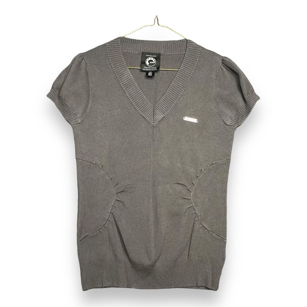 Can-am BRP Sweat Top Spyder Shirt - Women's Large Rare Short Sleeve Gray Canam
